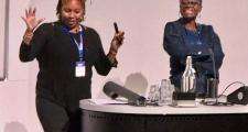 Patriche Bentick & Pamela Shodiende presenting at the BASW UK Conference 2025