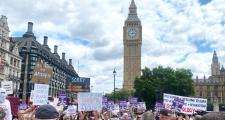 Protest in Westminster over forced adoptions