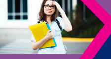 PCF - Readiness for direct practice: Female social work student holding folders