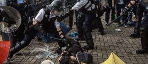 Police and protesters clash amid increasing violence in Hong Kong Hong Kong violence protest police social workers IFSW